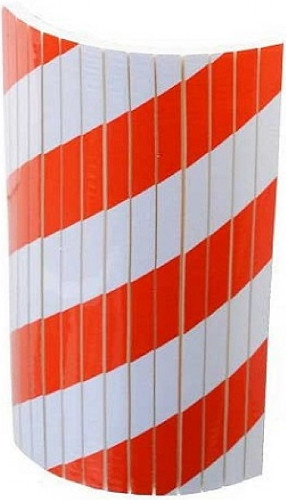 Αυτοκόλλητο αφρώδες προστατευτικό τοίχου για στρόγγυλες κολώνες γκαράζ 44*25 εκατοστά ασπροκόκκινο - Κάντε κλικ στην εικόνα για να κλείσει